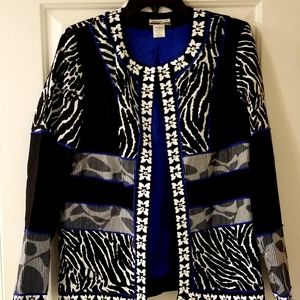 MIRROR IMAGE Womens Jacket Animal Print Sz Medium